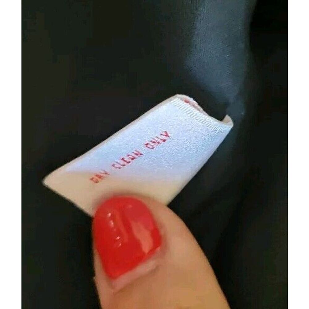 Vintage Murano Wool blend  Long Coat Women's Size 12 Black Button - Picture 10 of 15